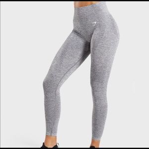 Gray vital high waisted seamless gym shark leggings